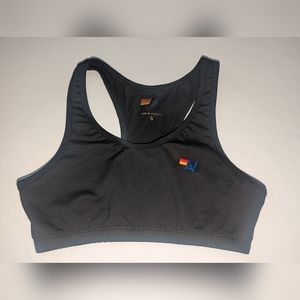 Aviator Nation Racerback Sports Bra S Happy Face Black BNWOT